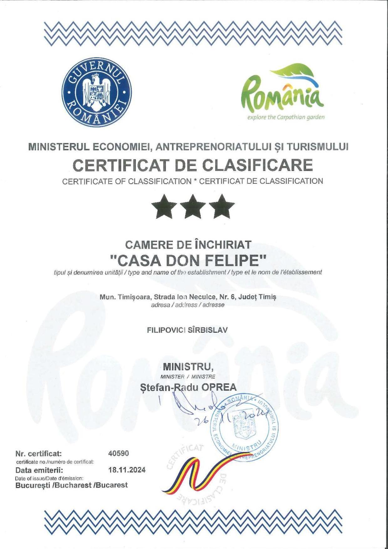 Casa Don Felipe Hotel Тимишоара Екстериор снимка